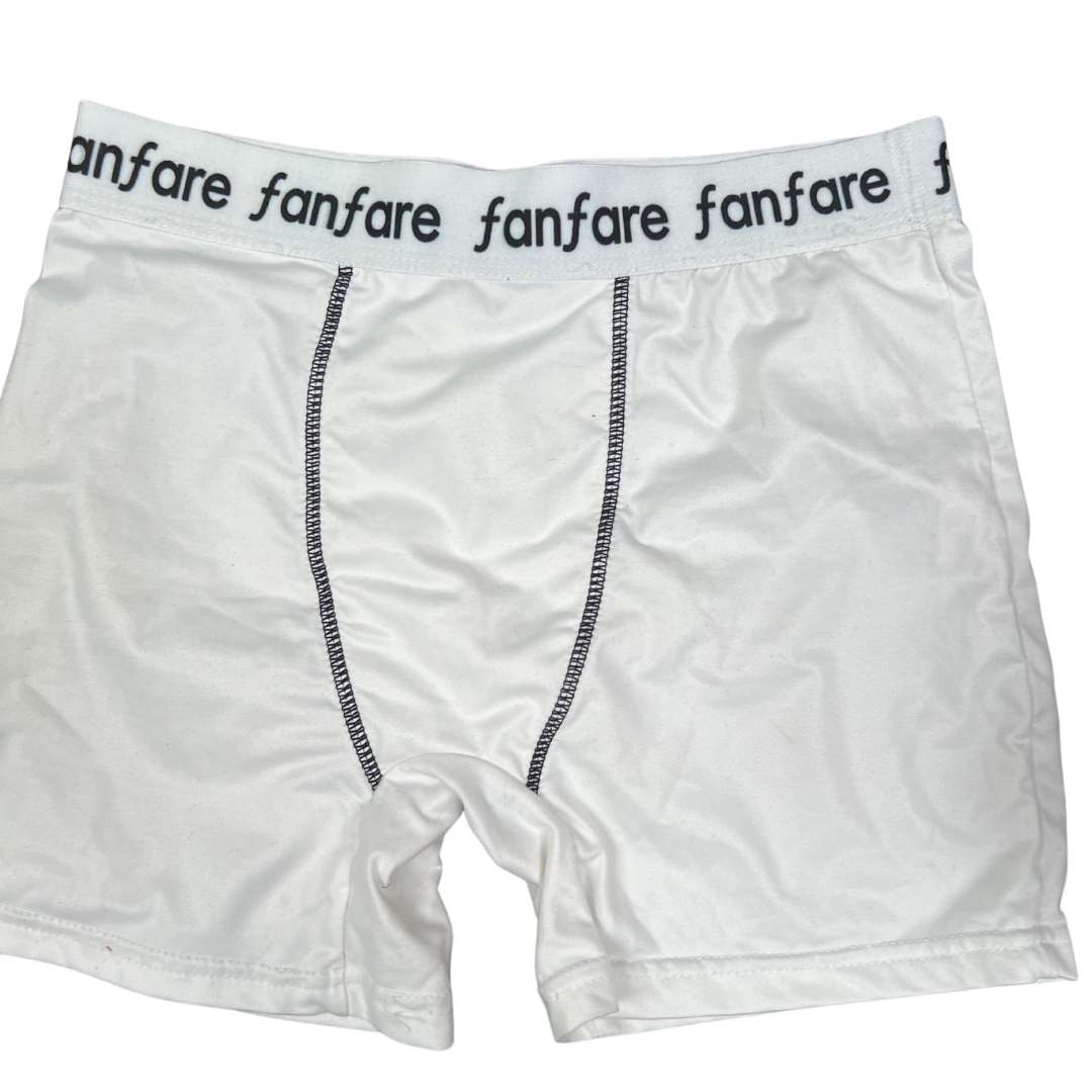 Fanfare White Boxer Briefs - Sample