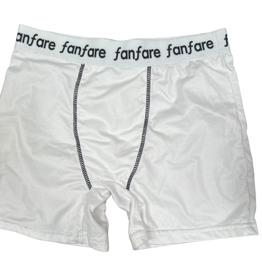 Fanfare White Boxer Briefs - Sample